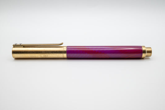 Poly Resin with Brass Hardware | RAW Brass Fountain Pen