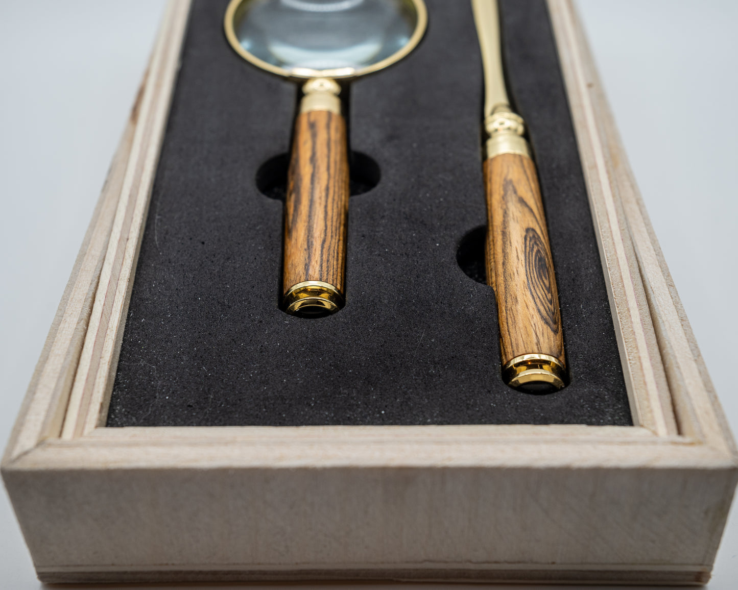 Letter Opener and Magnifying Glass | Bocote Wood