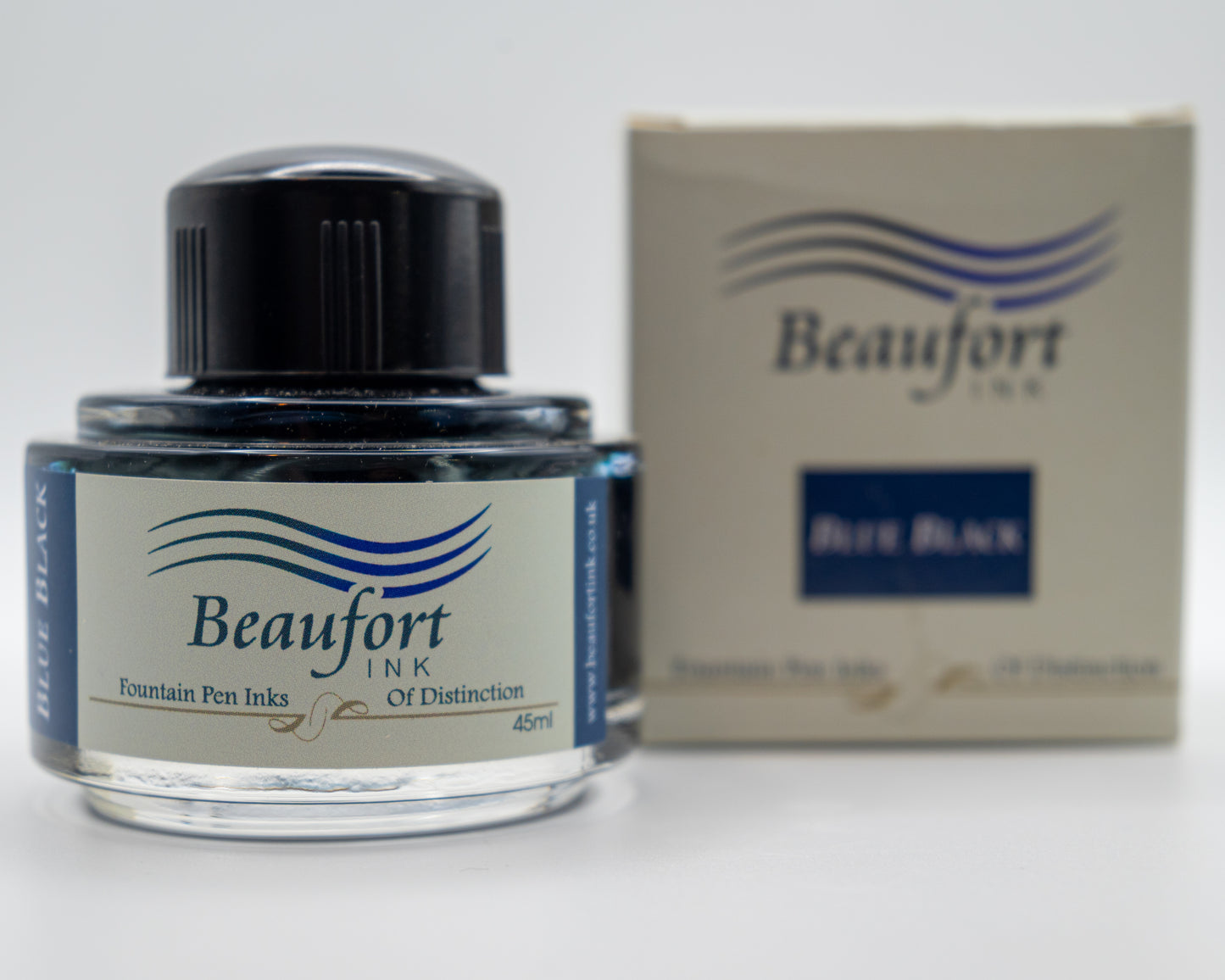Blue Black Fountain Pen Ink Bottle by Beaufort