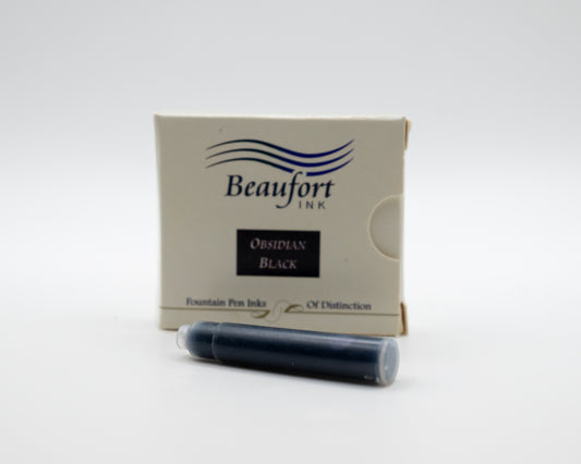 Obsidian Black Fountain Pen Ink Cartridge by Beaufort