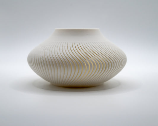 Modern Ripple LED Tealight Holder – 3D Printed Elegance