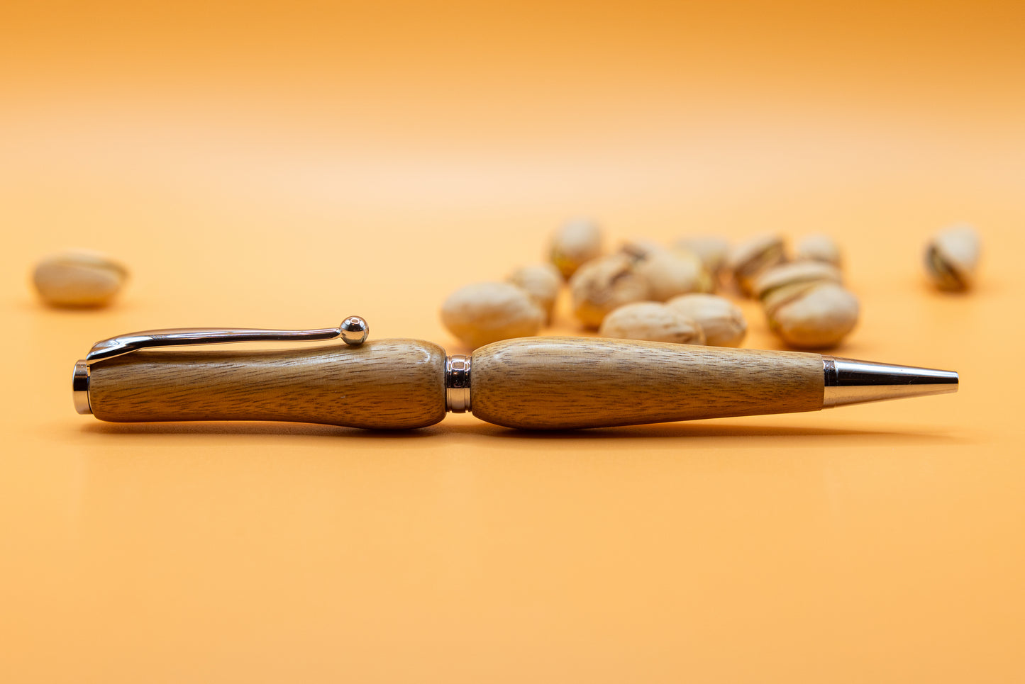 Yellow Tarara Wood with Chrome Hardware | Slimline Ballpoint Pen