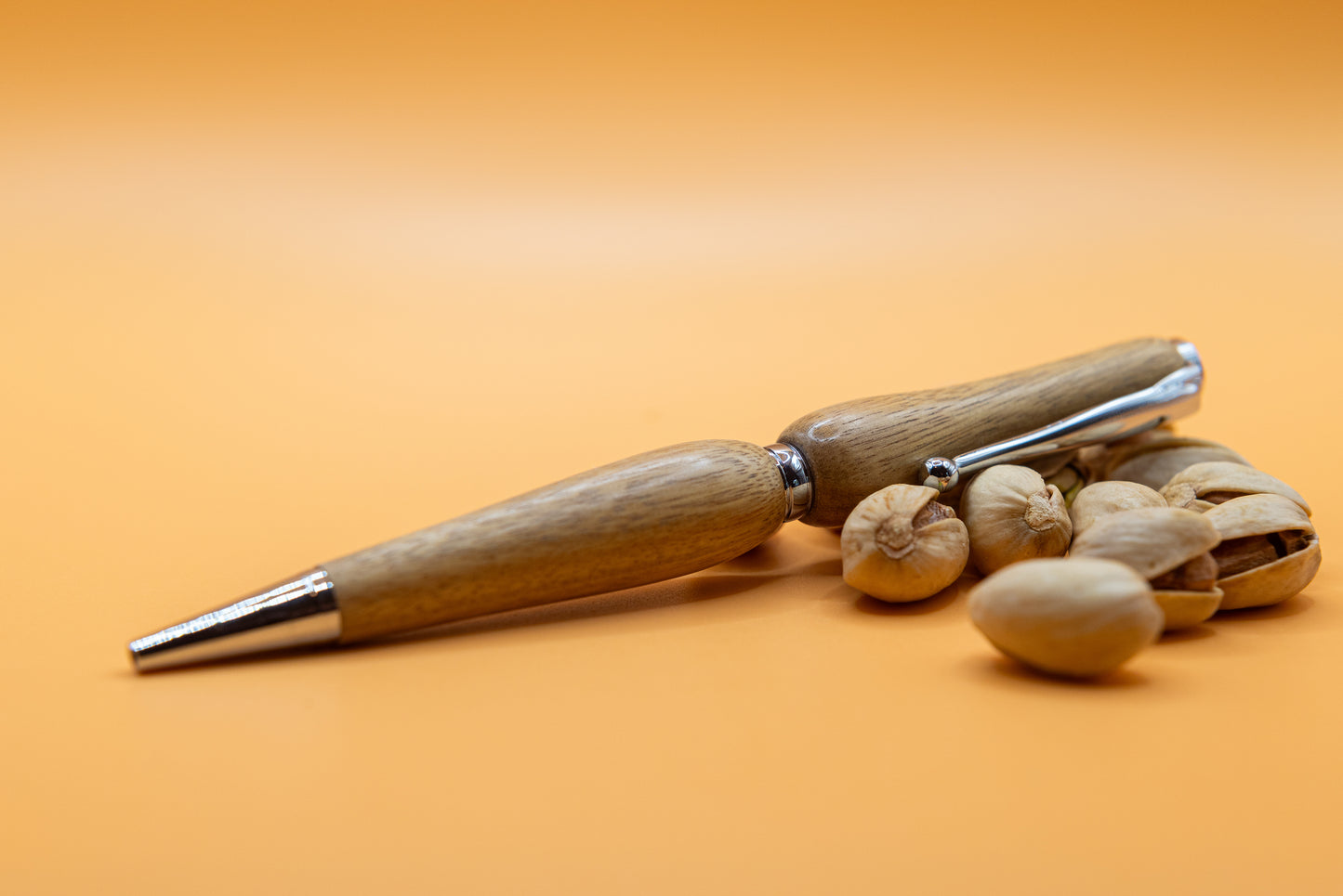 Yellow Tarara Wood with Chrome Hardware | Slimline Ballpoint Pen