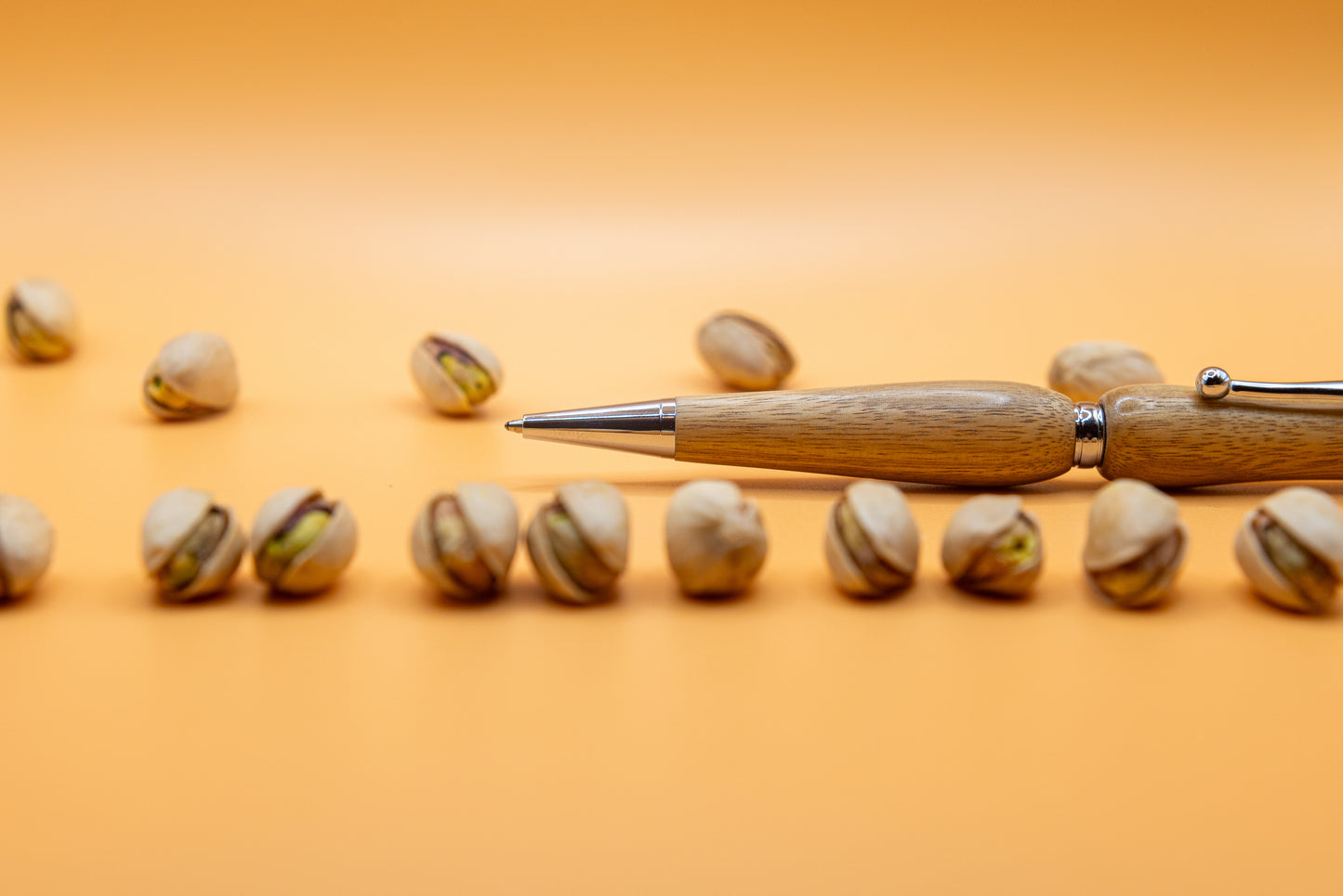 Yellow Tarara Wood with Chrome Hardware | Slimline Ballpoint Pen
