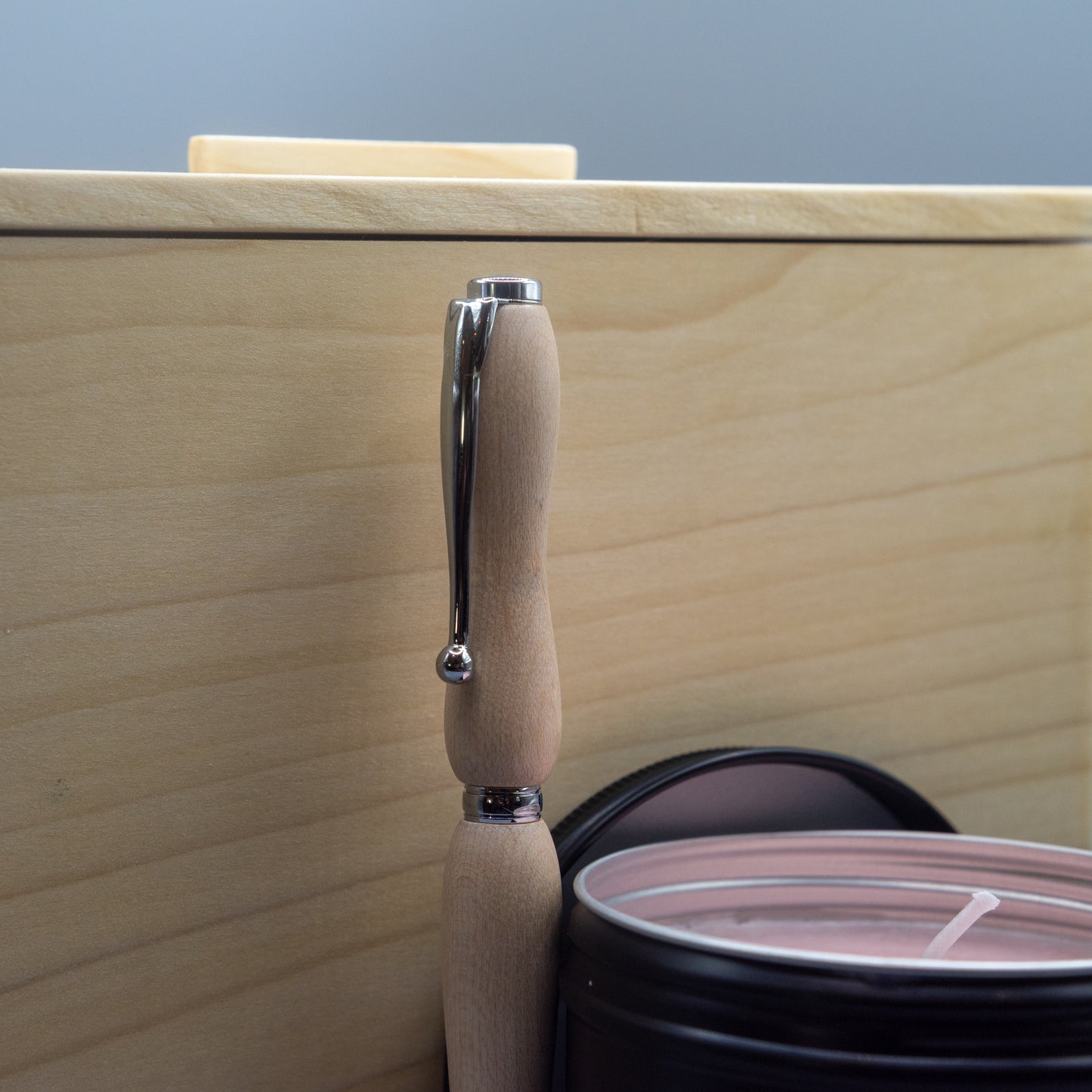 Gift Box - Slimline Pen, Two Candles, and Wooden Box