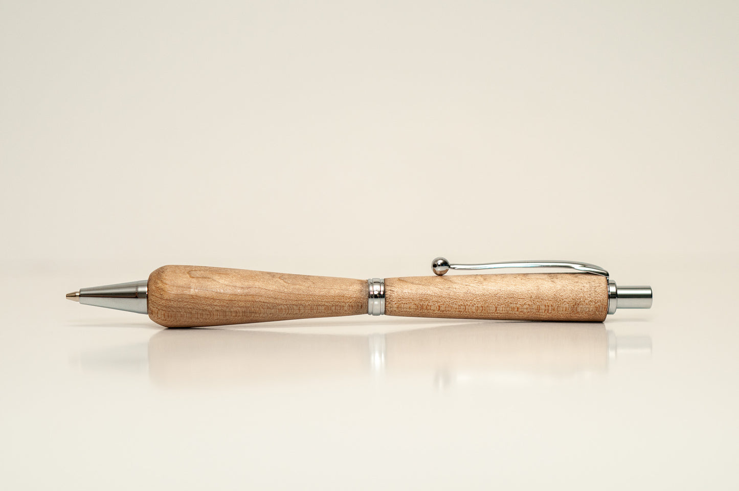 Curly Maple with Chrome Hardware | Mechanical Pencil