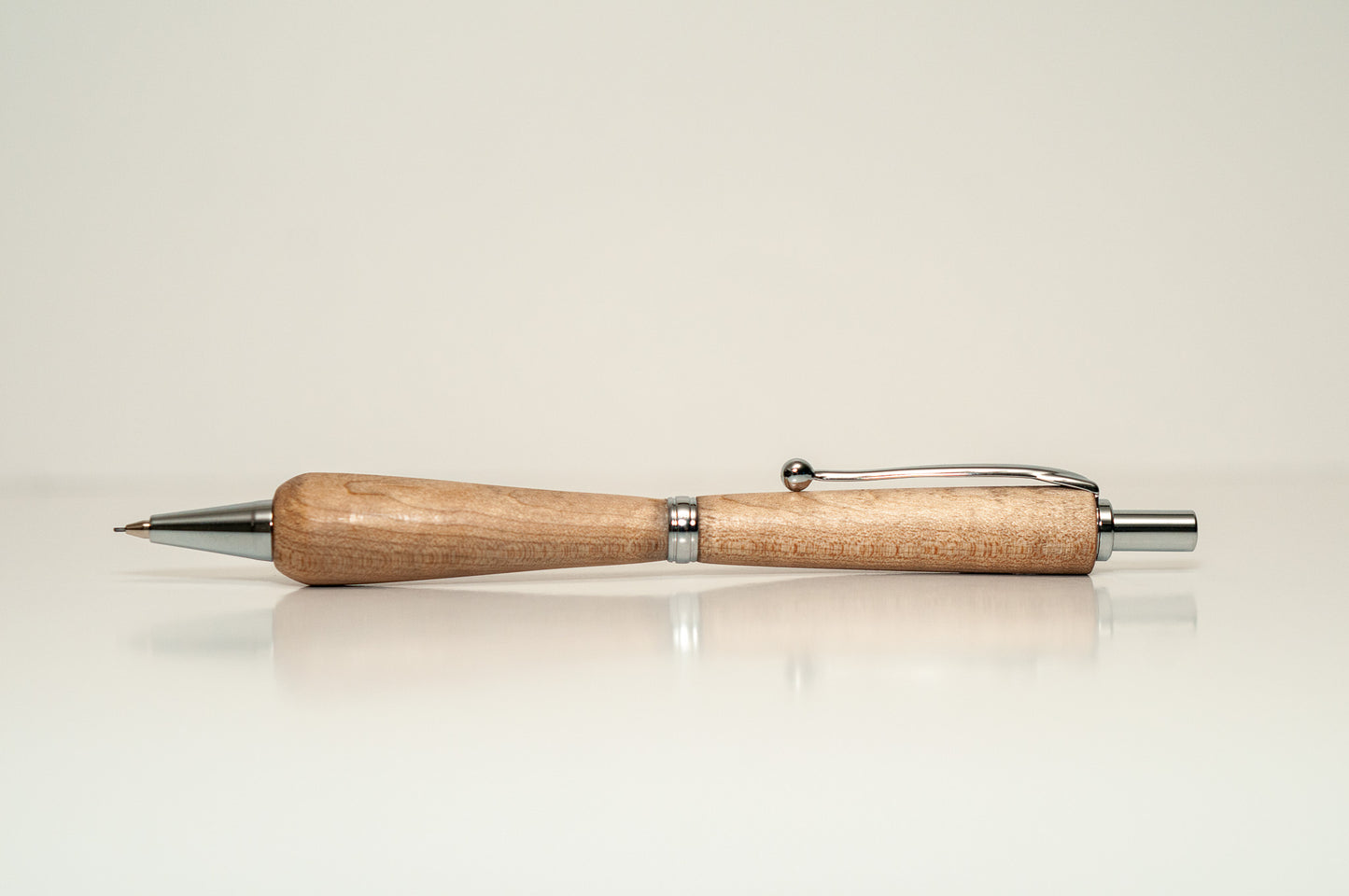 Curly Maple with Chrome Hardware | Mechanical Pencil