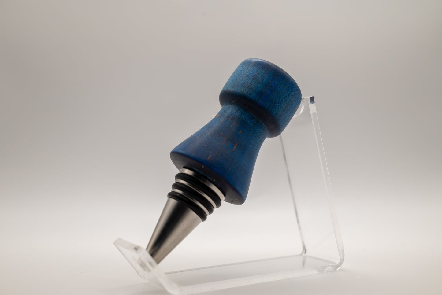 Electric Blue Stabilized Bottle Stopper