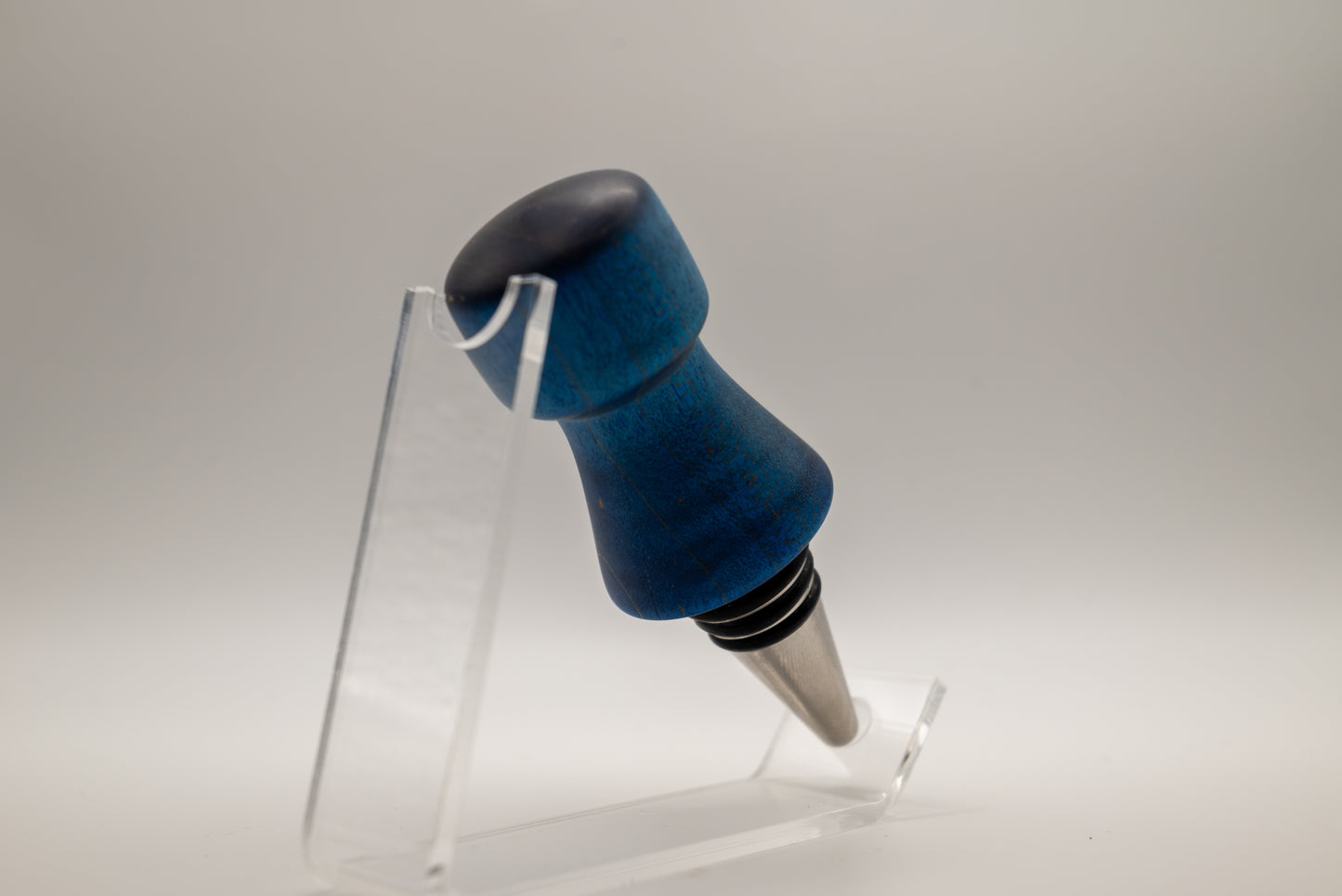 Electric Blue Stabilized Bottle Stopper