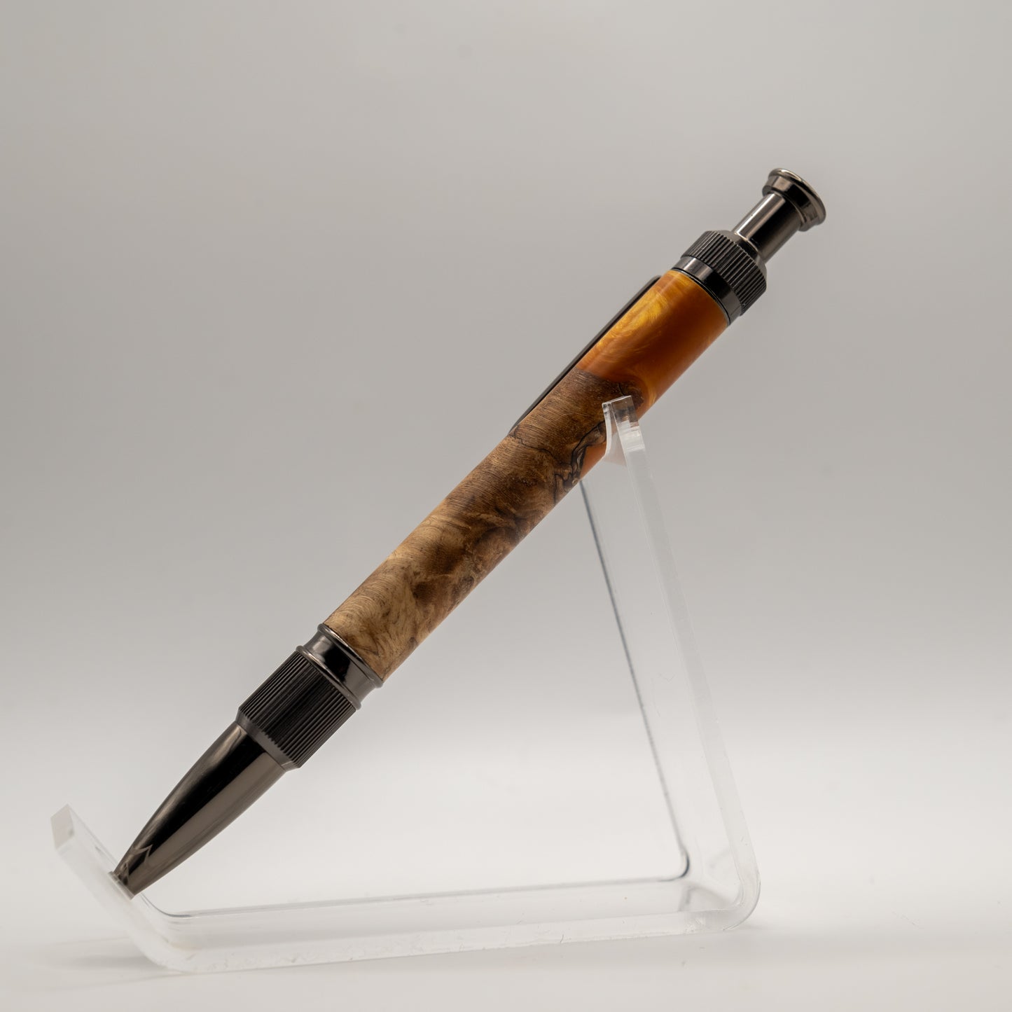 Yukon Gold Fusion with Gunmetal Hardware | Notus Click Ballpoint Pen