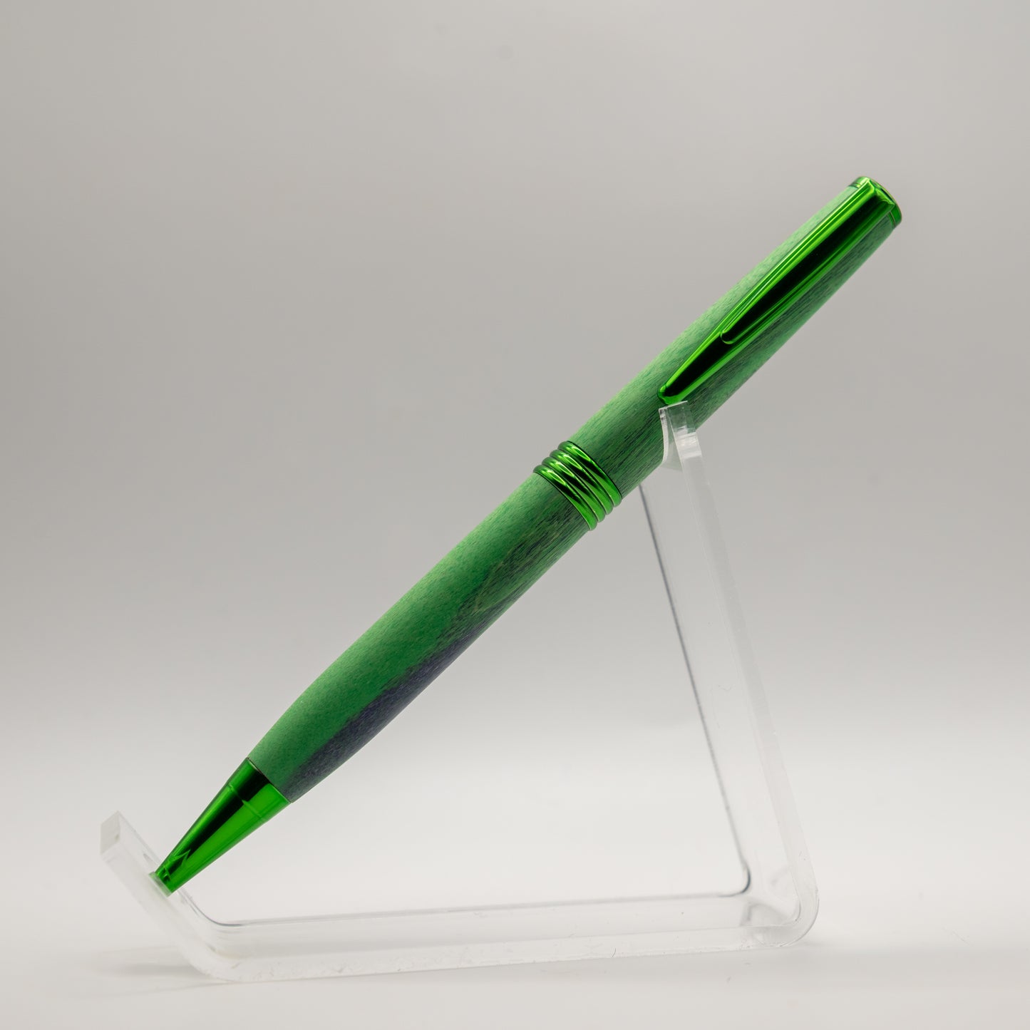 Lime Green and Purple Soft Maple with Green Hardware | Streamline Ballpoint Pen