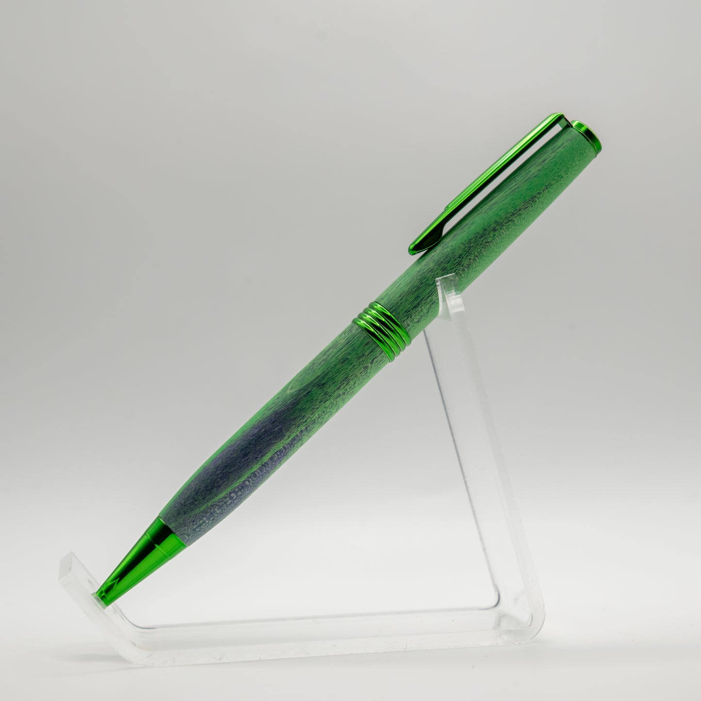 Lime Green and Purple Soft Maple with Green Hardware | Streamline Ballpoint Pen