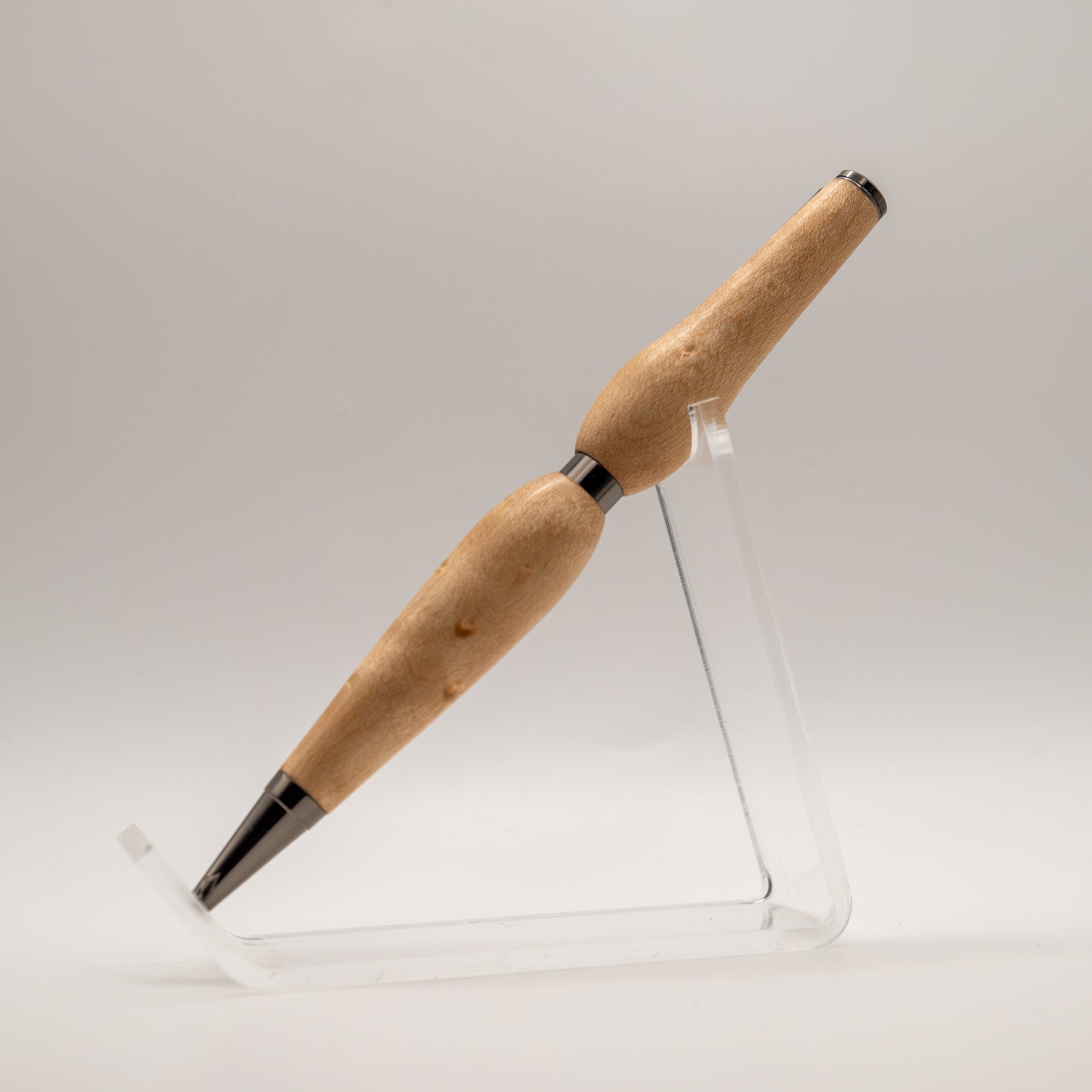 Birdseye Maple with Gunmetal Hardware | Slimline Ballpoint Pen