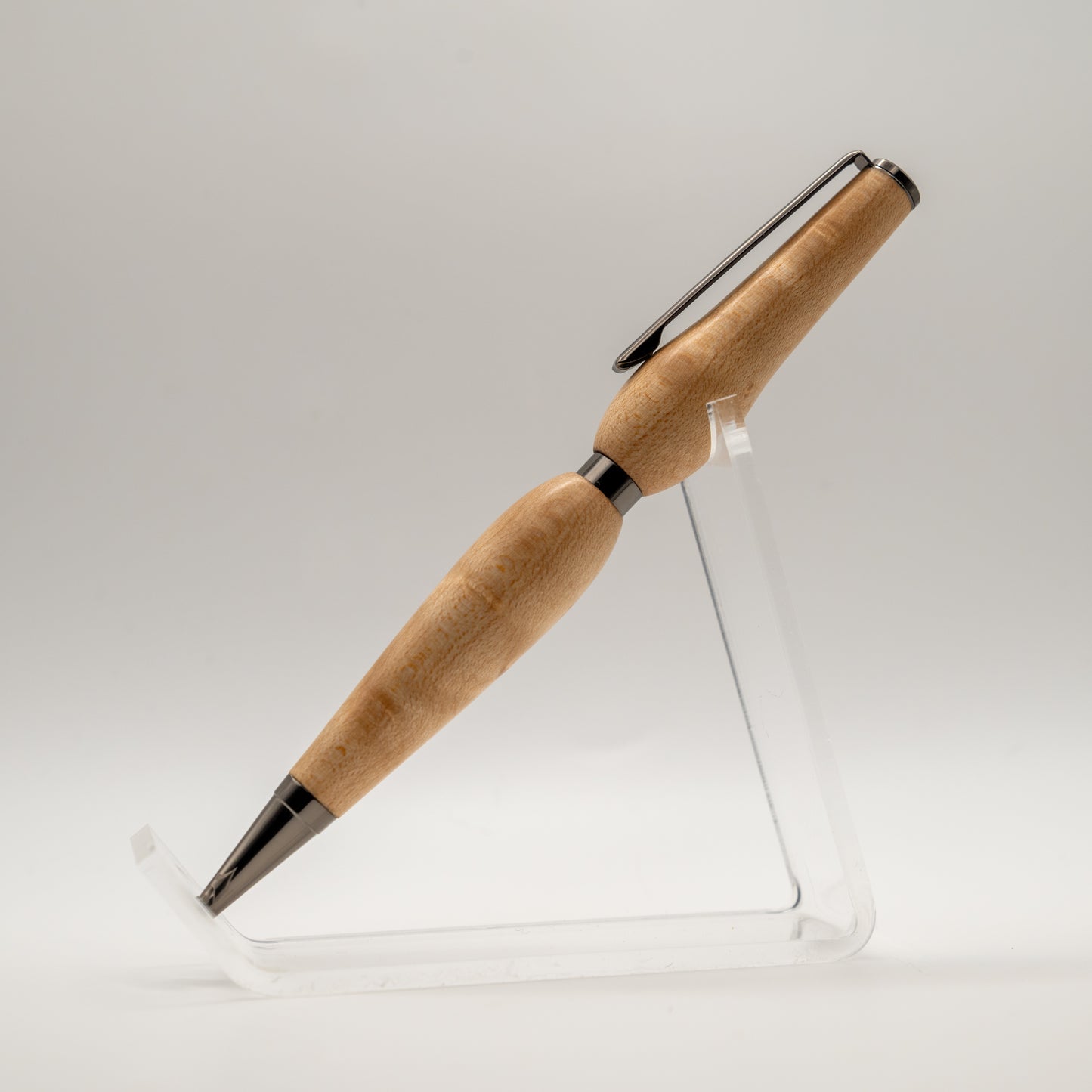 Birdseye Maple with Gunmetal Hardware | Slimline Ballpoint Pen