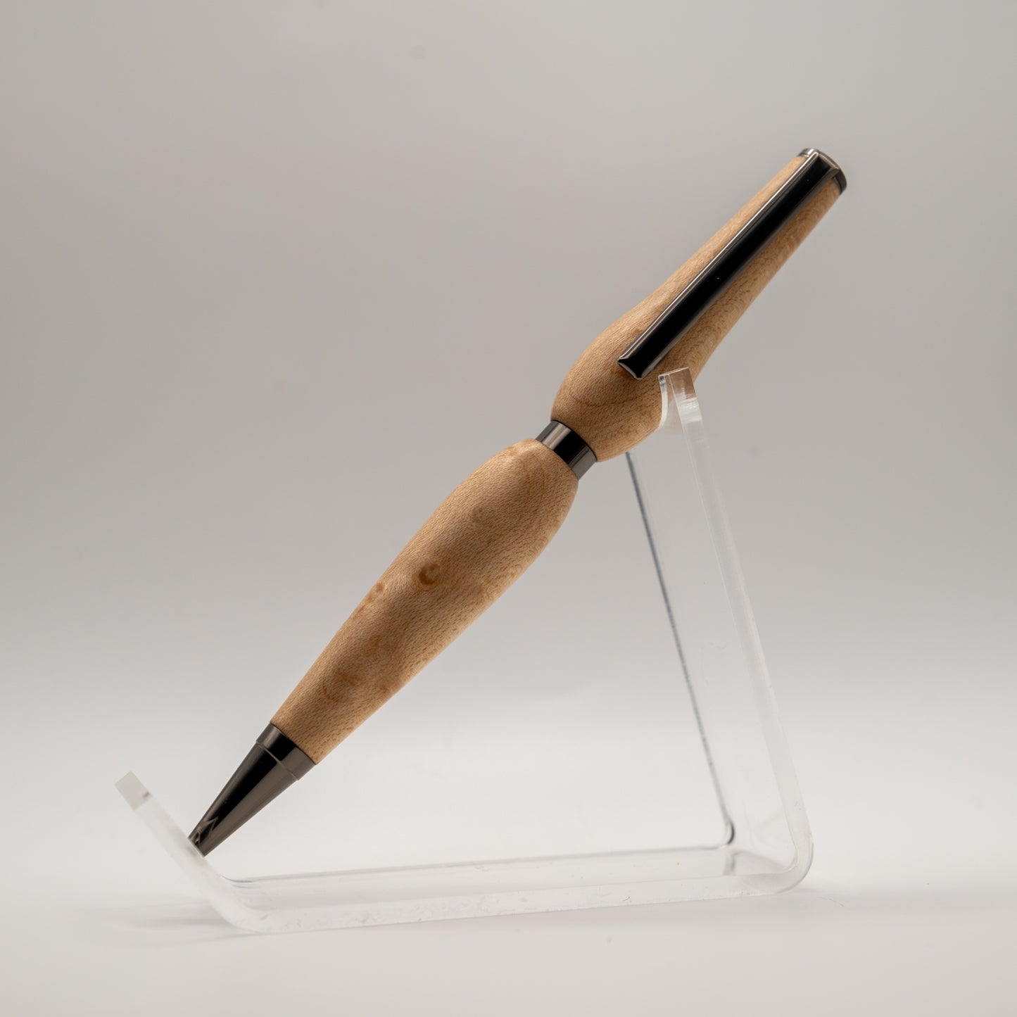 Birdseye Maple with Gunmetal Hardware | Slimline Ballpoint Pen