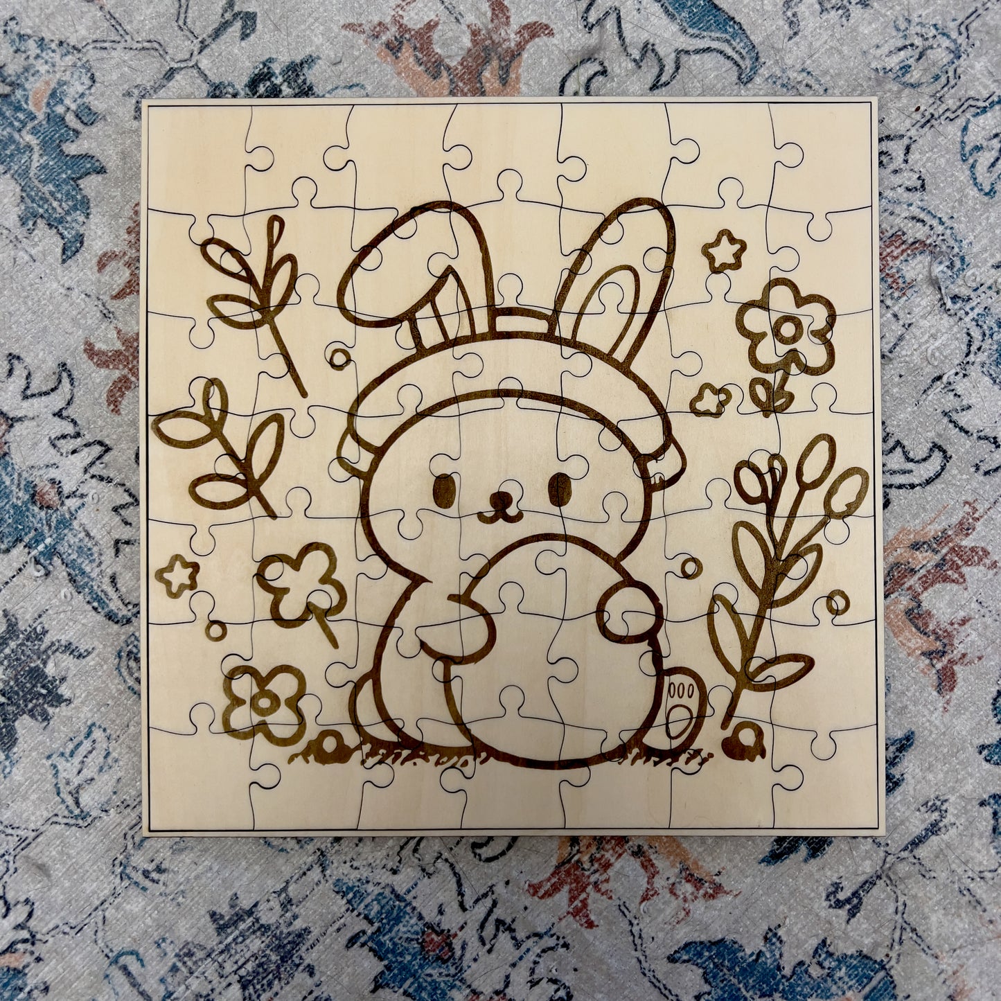 Easter Bunny Paint-Your-Own Puzzle