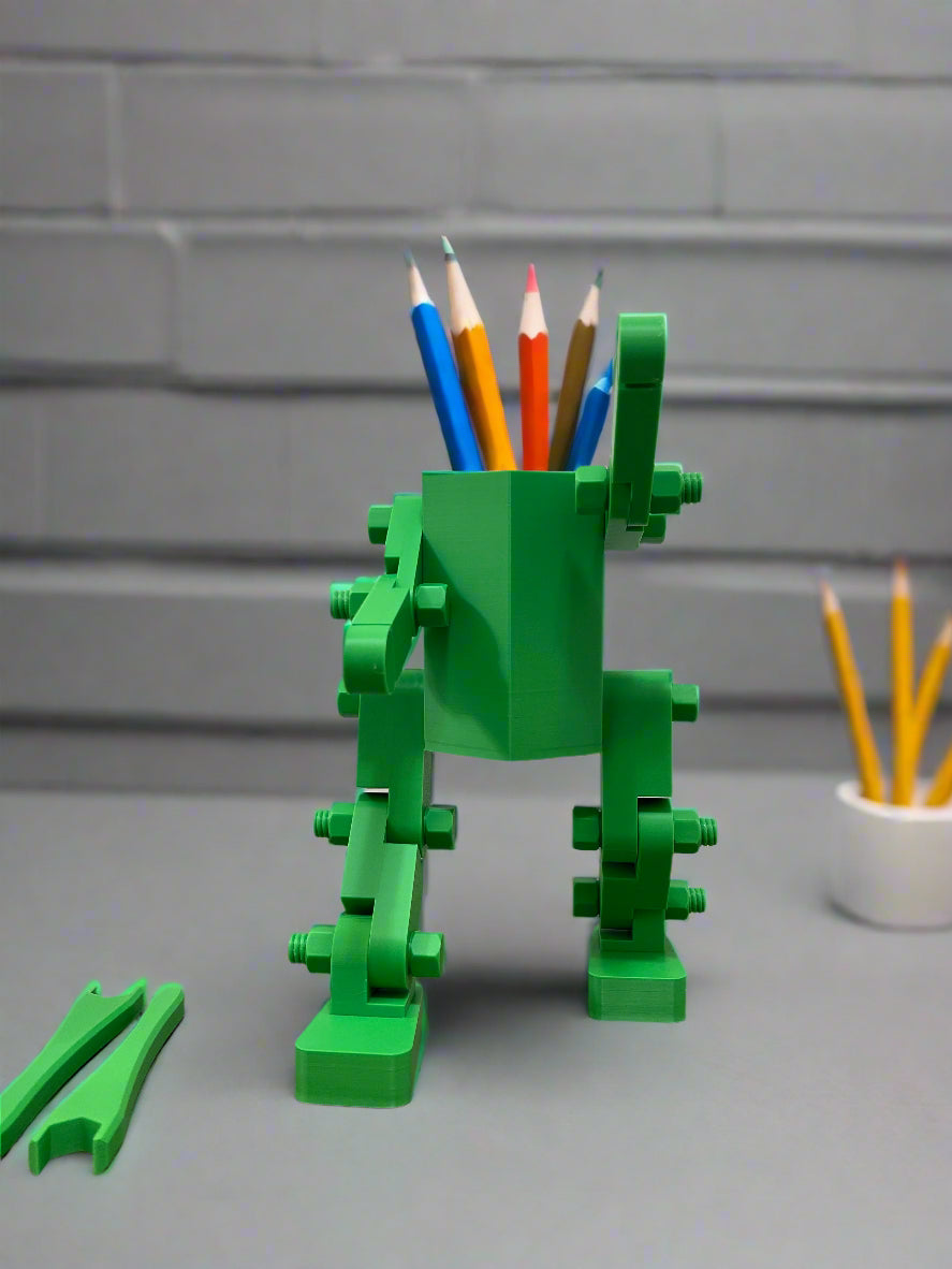 Hexagon Robot Pencil Holder