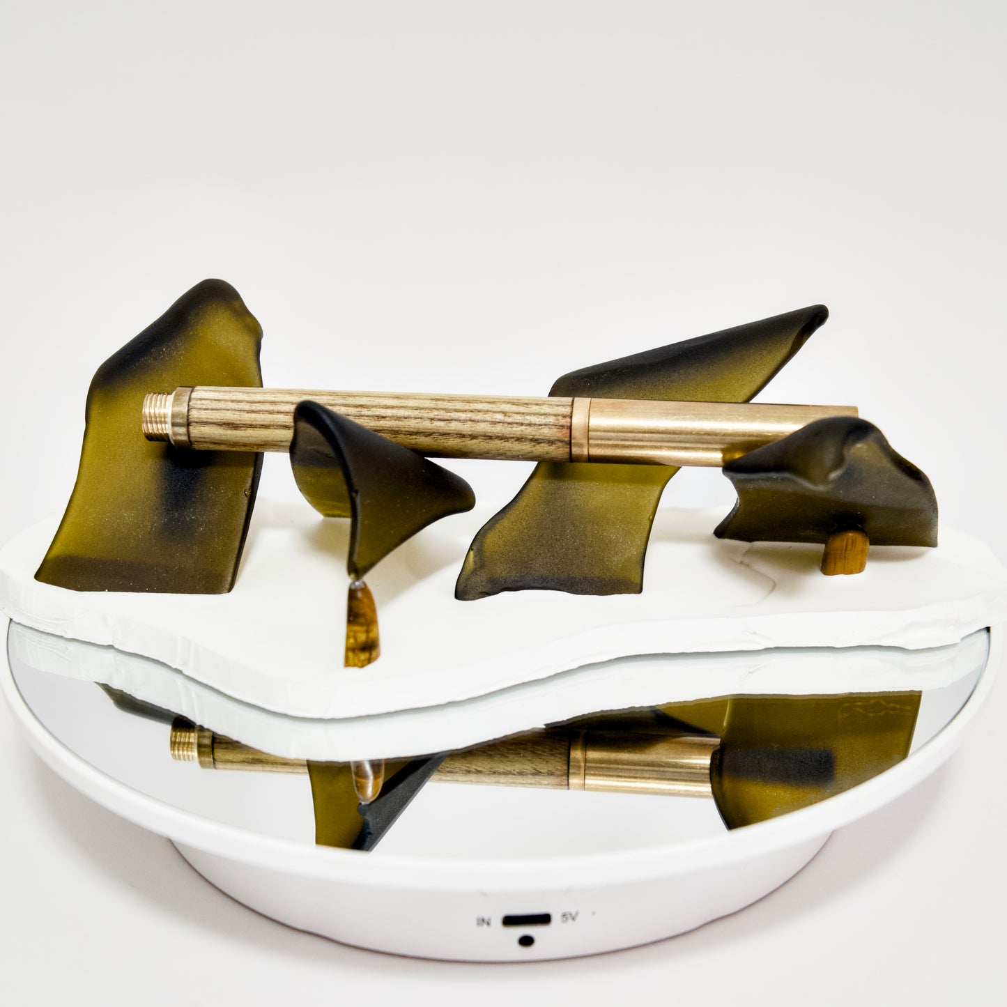 Pen Rest Study No. 004 – Eco-Resin & Recycled Frosted Glass