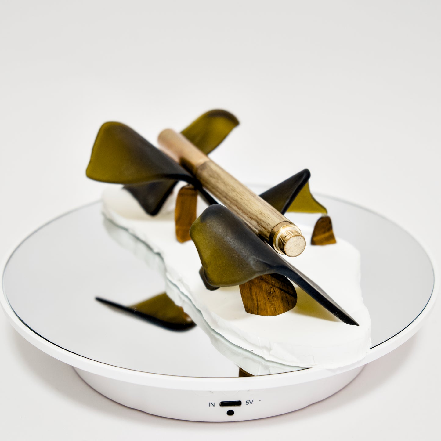Pen Rest Study No. 004 – Eco-Resin & Recycled Frosted Glass